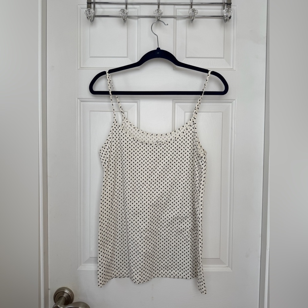LOFT off-white and black patterned camisole - Picture 2 of 10